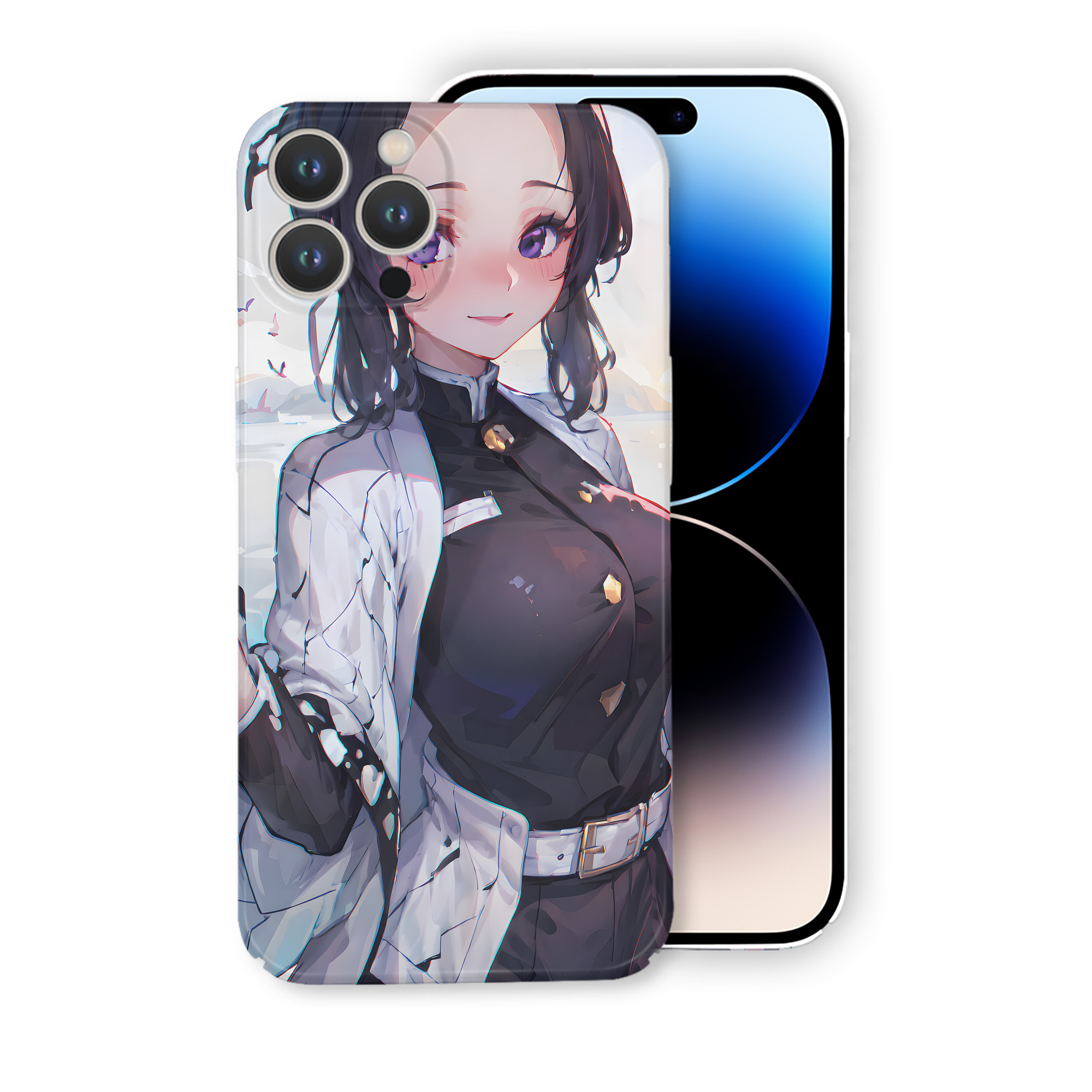 （画像用） 鬼滅の刃（きめつのやいば）蟲柱-胡蝶 しのぶ／こちょう しのぶ Kochou Shinobu 【iPhone 14シリーズ対応】ハードケース